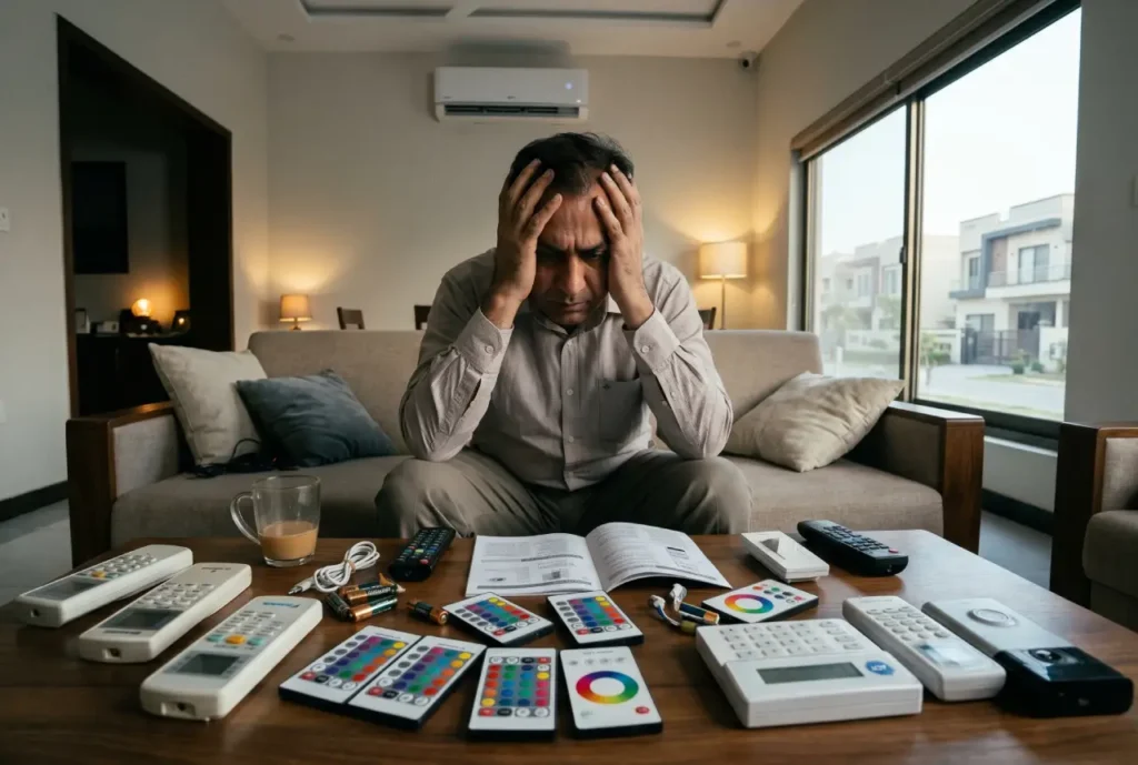Home automation systems not connected with separate controls for lights AC and security